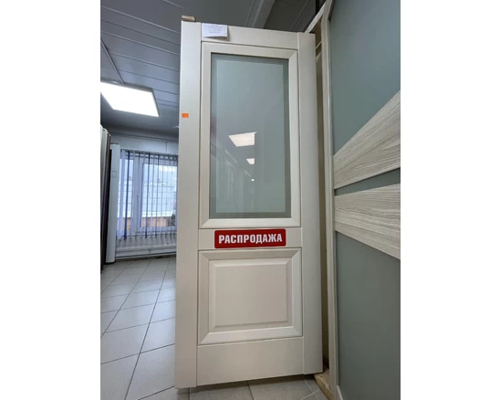 Полотно Profil Doors 2.88U. Экошпон. Остекление матовое (нео). Цвет Магнолия сатинат. Новое. 800*2000 мм