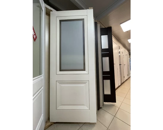 Полотно Profil Doors 2.88U. Экошпон. Остекление матовое (нео). Цвет Магнолия сатинат. Новое. 800*2000 мм