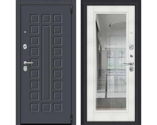 Porta R 51.П61 Graphite Pro/Bianco Veralinga