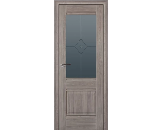 ProfilDoors - 2x Орех пекан, Мателюкс узор графит с прозр. фьюзингом