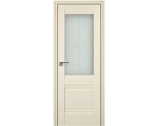 Profildoors - 2x Эшвайт, Мателюкс узор матовое с прозр. фьюзингом