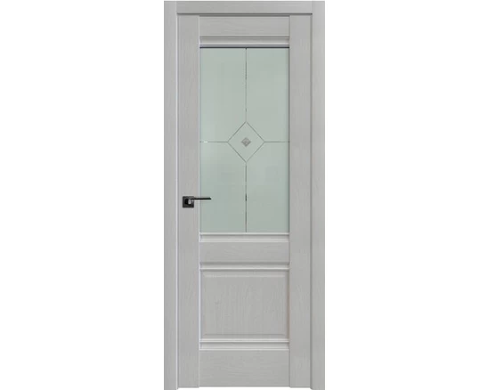 Profildoors - 2x Пекан белый, Мателюкс матовое с прозр. фьюзингом