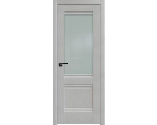 Profildoors - 2x Пекан белый, Мателюкс узор графит с прозр. фьюзингом