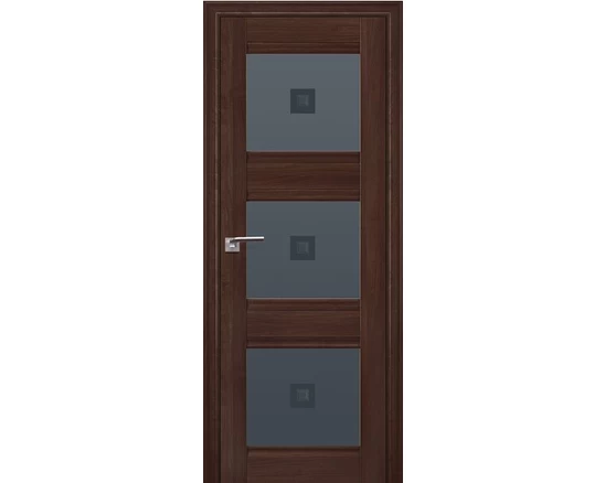 Profildoors - 4x Орех сиена, Мателюкс узор графит с прозр. фьюзингом