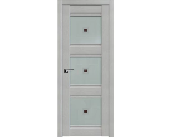 Profildoors - 4x Пекан белый, Мателюкс узор матовое с корич. фьюзингом