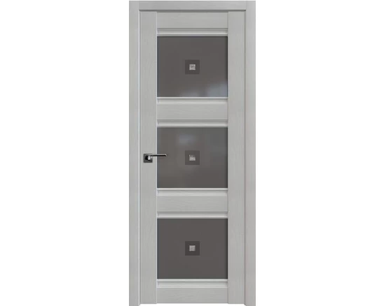 Profildoors - 4x Пекан белый, Мателюкс узор графит с прозр. фьюзингом