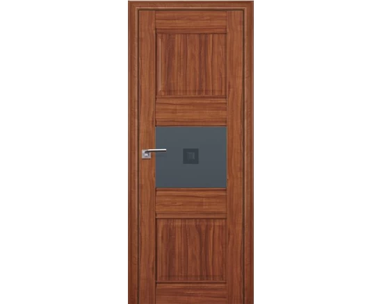 Profildoors - 5x Орех амари, Мателюкс узор графит с прозр. фьюзингом