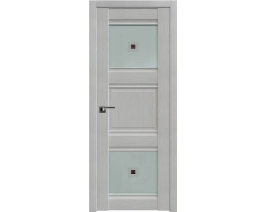 Profildoors - 6x Пекан белый, Мателюкс узор матовое с корич. фьюзингом
