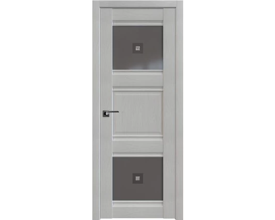Profildoors - 6x Пекан белый, Мателюкс узор графит с прозр. фьюзингом