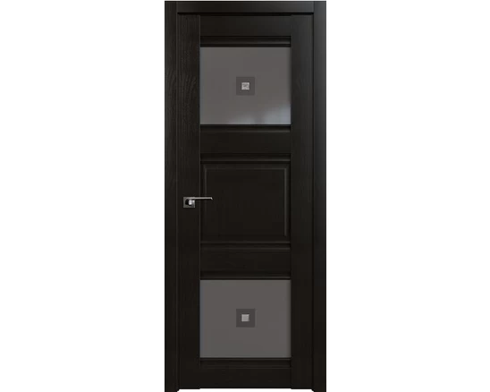 Profildoors - 6x Пекан тёмный, Мателюкс узор графит с прозр. фьюзингом